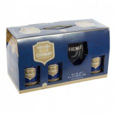 Chimay blauw 6x33cl + Glas