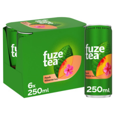 Fuze Tea Black Tea Peach Hibiscus blik 6x33cl Fuze Tea Black Tea Peach Hibiscus blik 33cl